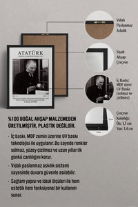 HOMEPACK Ahşap Çerçeveli Tablo Çerçeveli Poster Sanatsal Modern Duvar Dekoru ATA-01