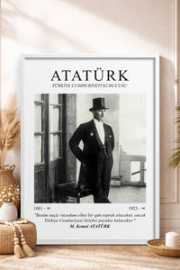 HOMEPACK Ahşap Çerçeveli Tablo Çerçeveli Poster Sanatsal Modern Duvar Dekoru ATA-02