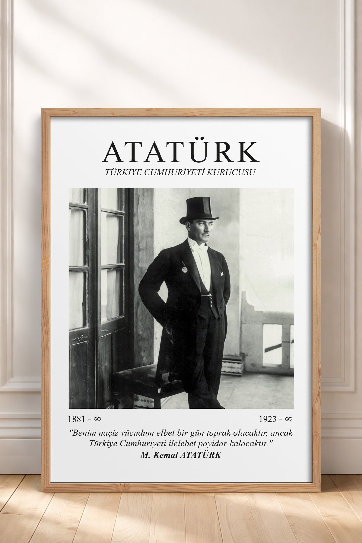 HOMEPACK Ahşap Çerçeveli Tablo Çerçeveli Poster Sanatsal Modern Duvar Dekoru ATA-02