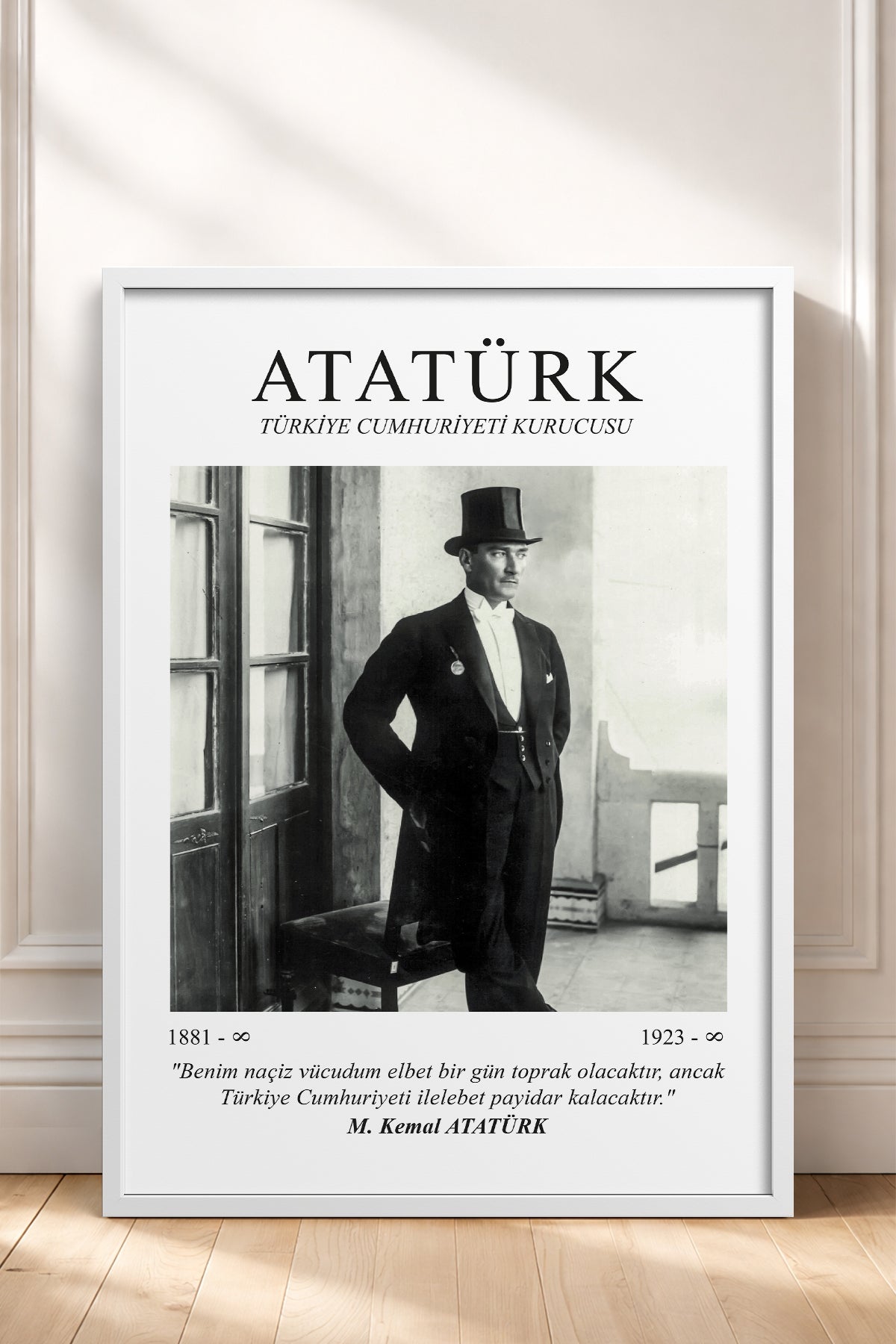 HOMEPACK Ahşap Çerçeveli Tablo Çerçeveli Poster Sanatsal Modern Duvar Dekoru ATA-02