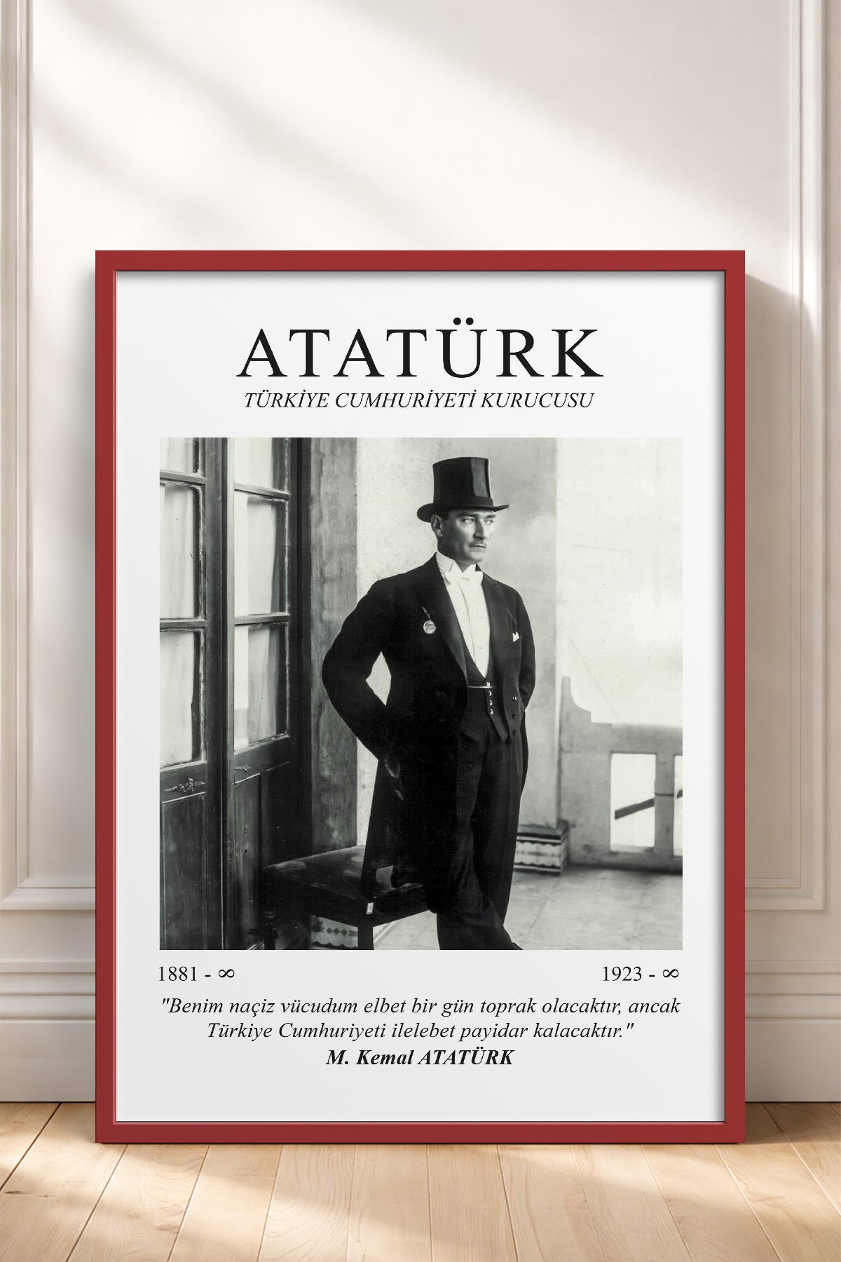 HOMEPACK Ahşap Çerçeveli Tablo Çerçeveli Poster Sanatsal Modern Duvar Dekoru ATA-02