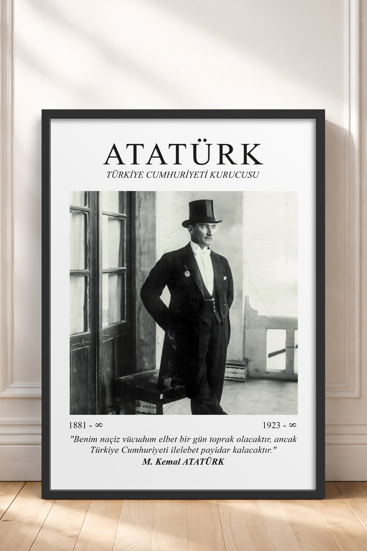 HOMEPACK Ahşap Çerçeveli Tablo Çerçeveli Poster Sanatsal Modern Duvar Dekoru ATA-02