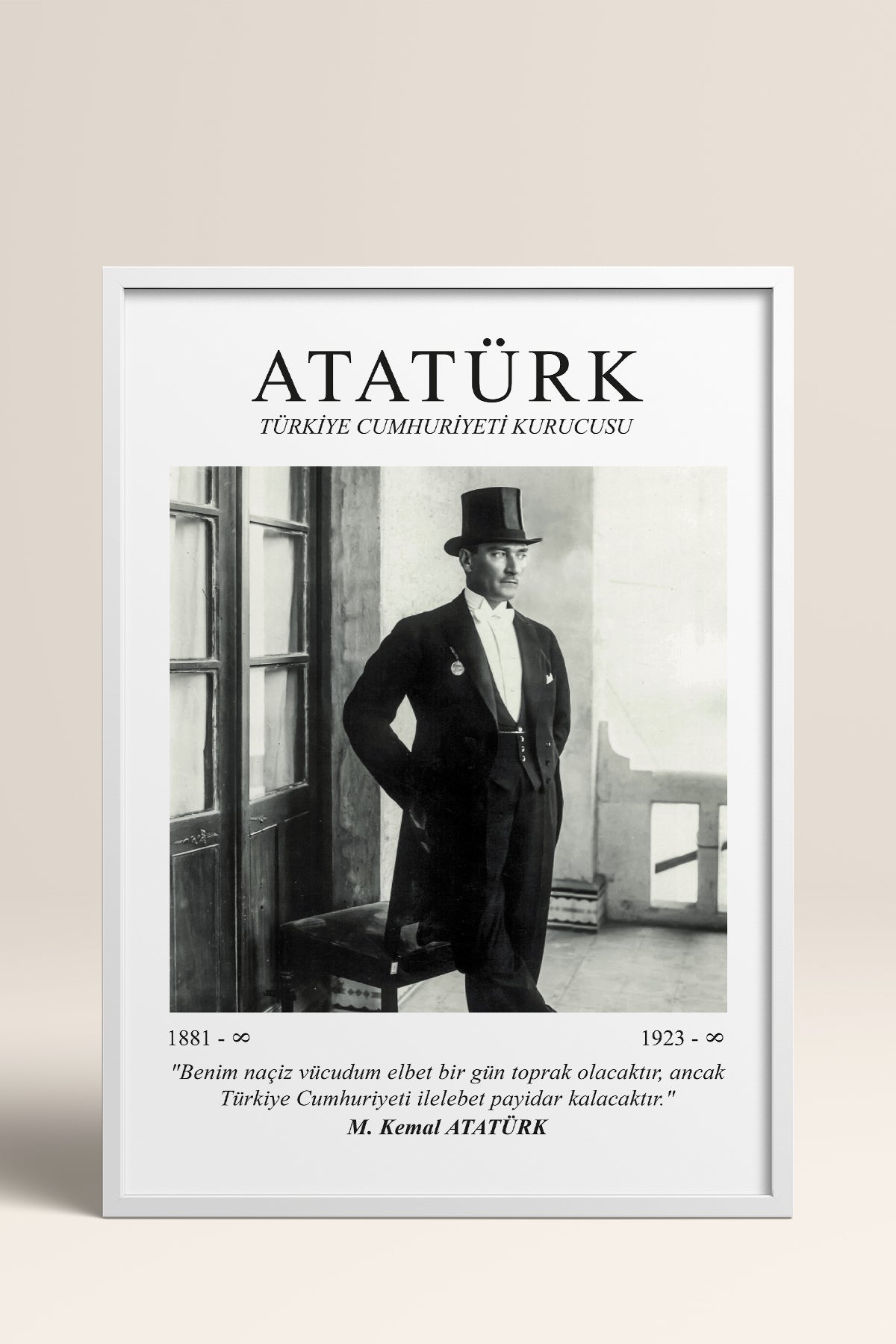HOMEPACK Ahşap Çerçeveli Tablo Çerçeveli Poster Sanatsal Modern Duvar Dekoru ATA-02