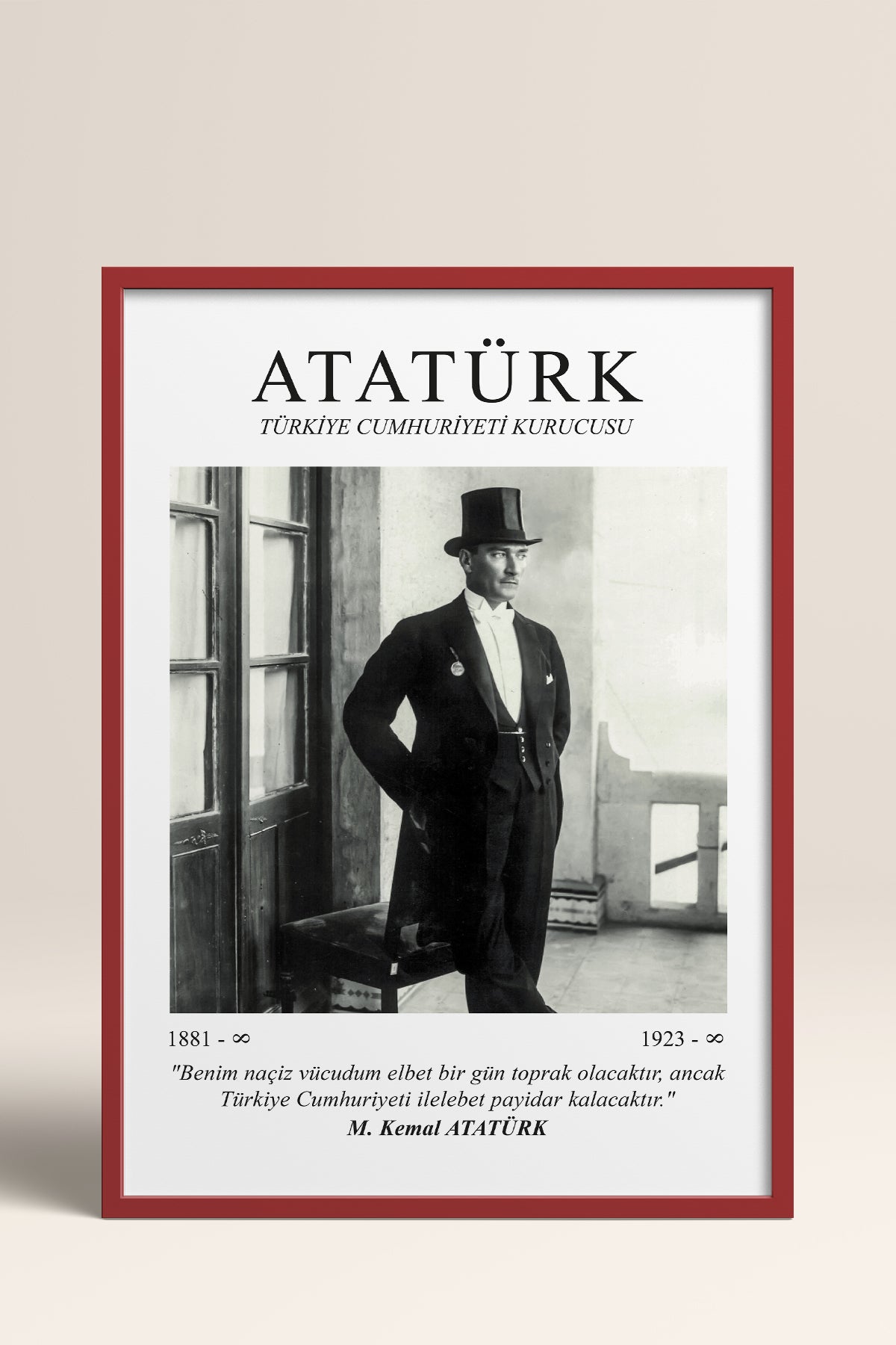 HOMEPACK Ahşap Çerçeveli Tablo Çerçeveli Poster Sanatsal Modern Duvar Dekoru ATA-02