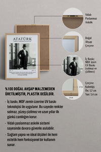 HOMEPACK Ahşap Çerçeveli Tablo Çerçeveli Poster Sanatsal Modern Duvar Dekoru ATA-02