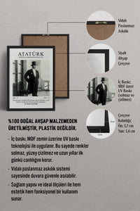 HOMEPACK Ahşap Çerçeveli Tablo Çerçeveli Poster Sanatsal Modern Duvar Dekoru ATA-02