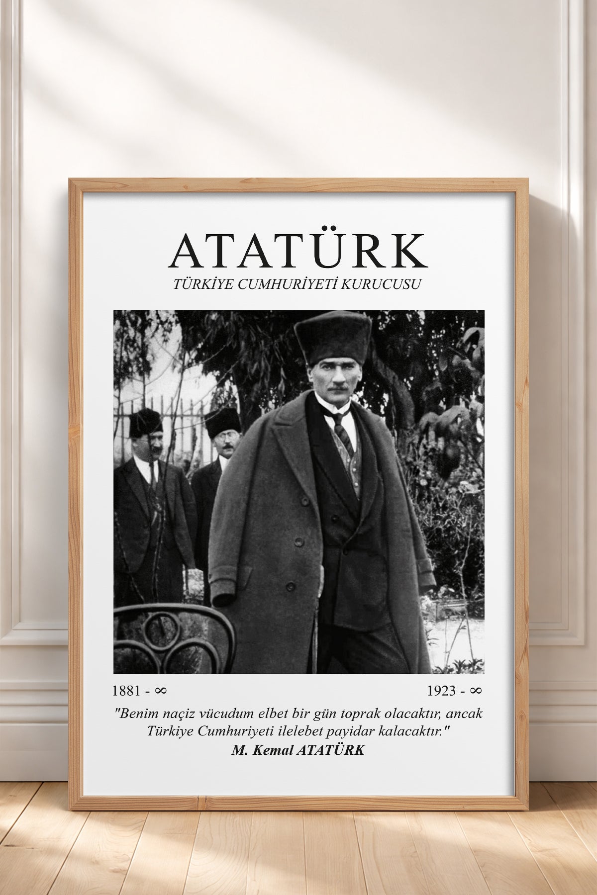 HOMEPACK Ahşap Çerçeveli Tablo Çerçeveli Poster Sanatsal Modern Duvar Dekoru ATA-05