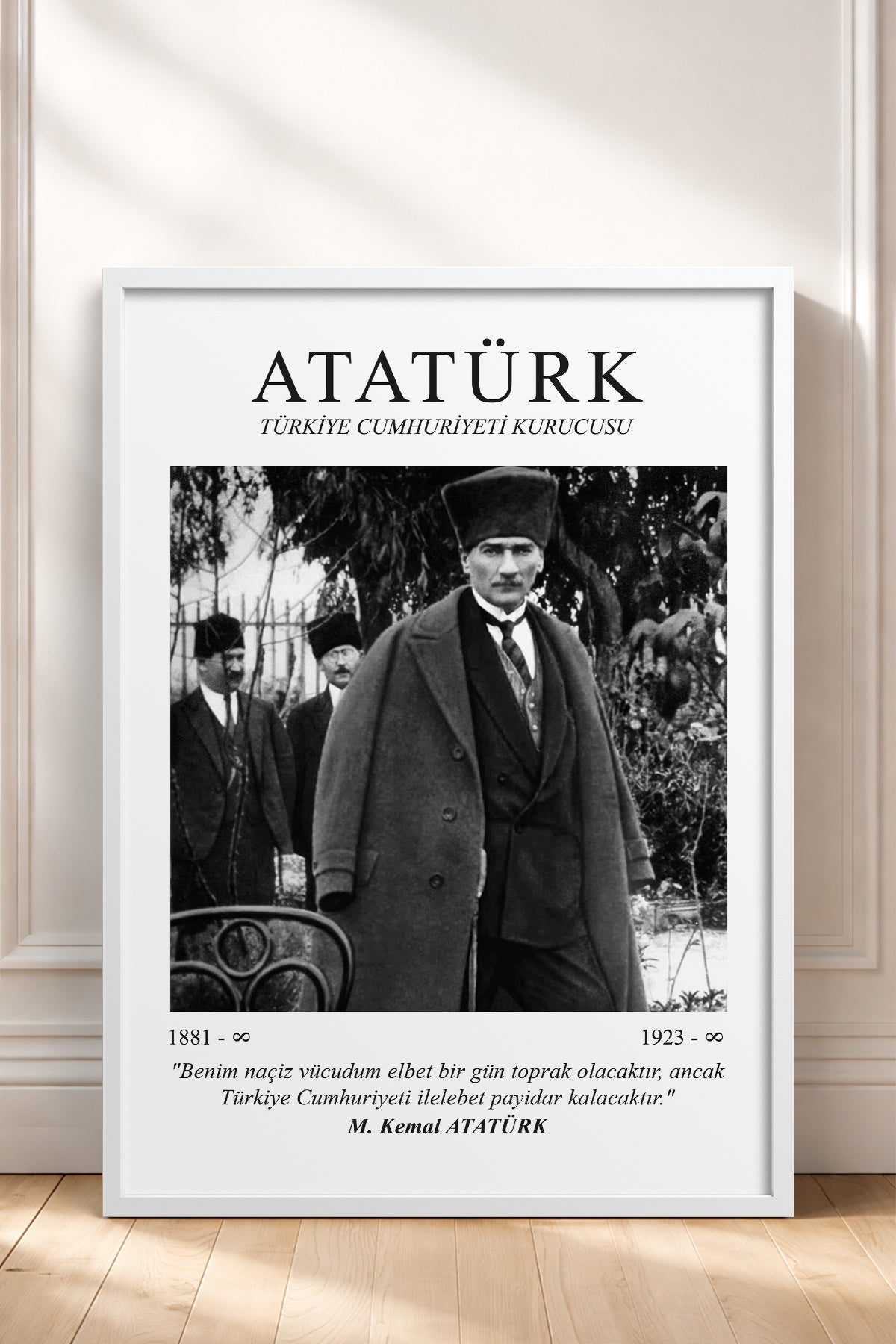 HOMEPACK Ahşap Çerçeveli Tablo Çerçeveli Poster Sanatsal Modern Duvar Dekoru ATA-05