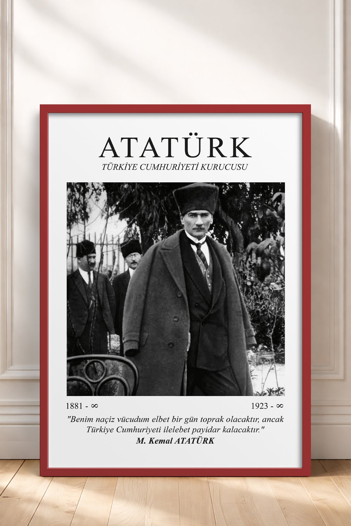 HOMEPACK Ahşap Çerçeveli Tablo Çerçeveli Poster Sanatsal Modern Duvar Dekoru ATA-05