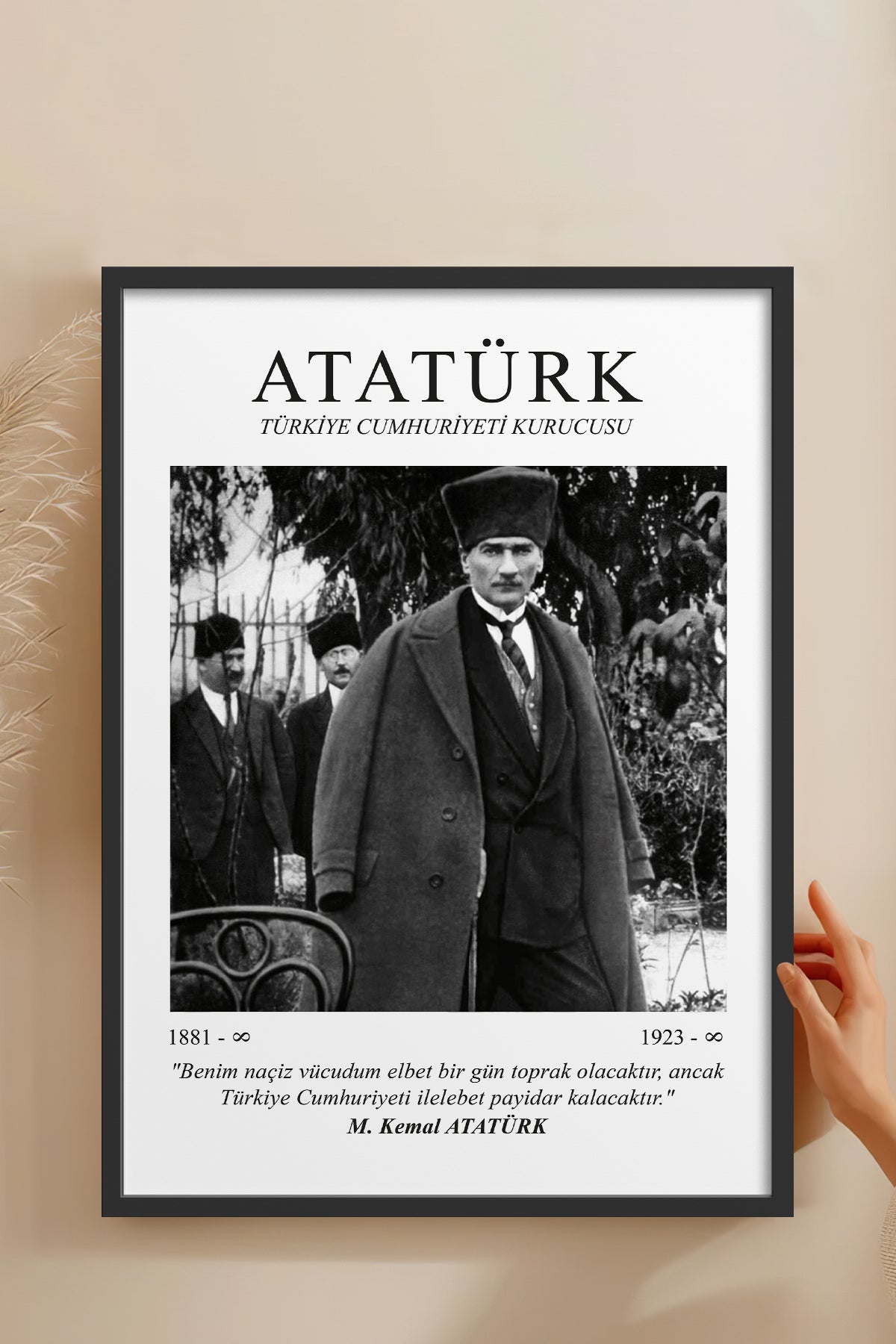 HOMEPACK Ahşap Çerçeveli Tablo Çerçeveli Poster Sanatsal Modern Duvar Dekoru ATA-05