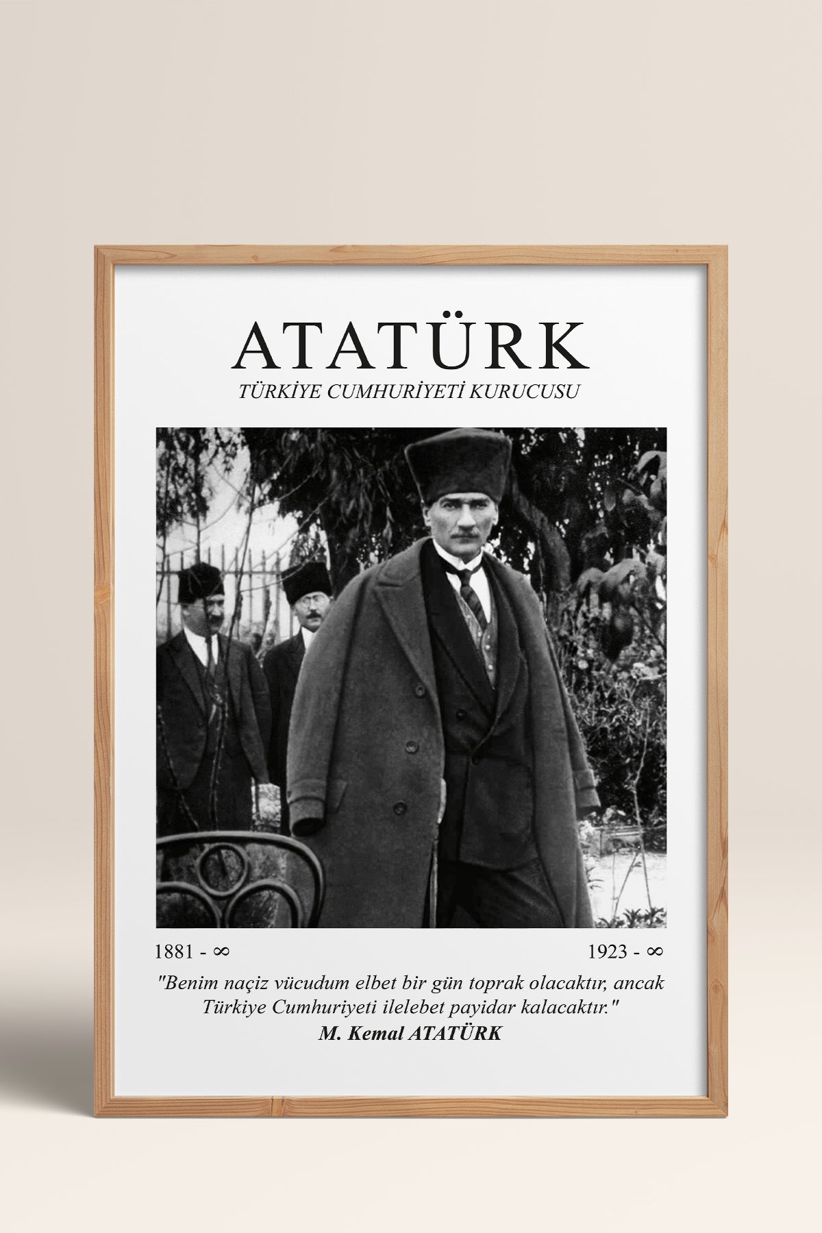 HOMEPACK Ahşap Çerçeveli Tablo Çerçeveli Poster Sanatsal Modern Duvar Dekoru ATA-05