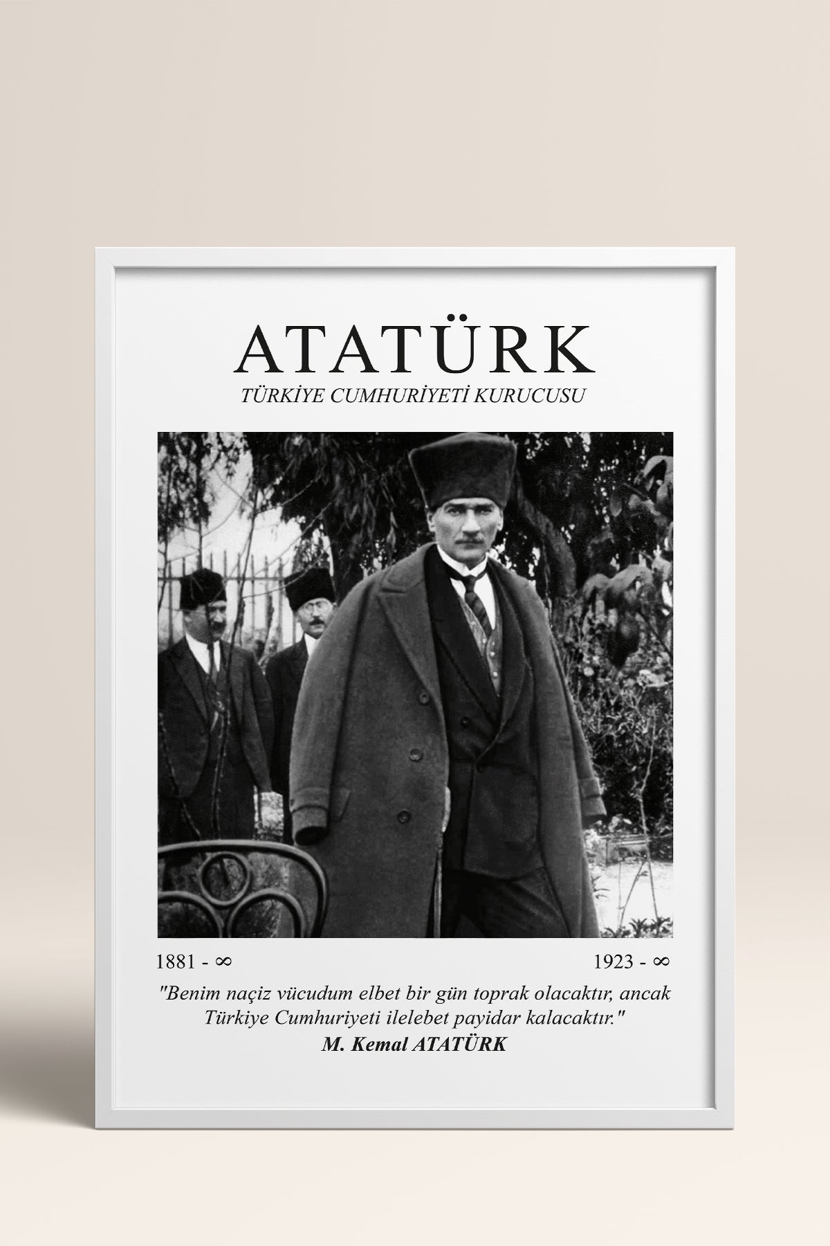 HOMEPACK Ahşap Çerçeveli Tablo Çerçeveli Poster Sanatsal Modern Duvar Dekoru ATA-05
