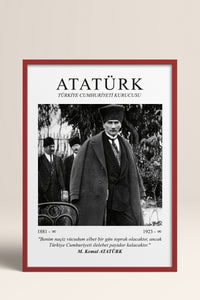 HOMEPACK Ahşap Çerçeveli Tablo Çerçeveli Poster Sanatsal Modern Duvar Dekoru ATA-05