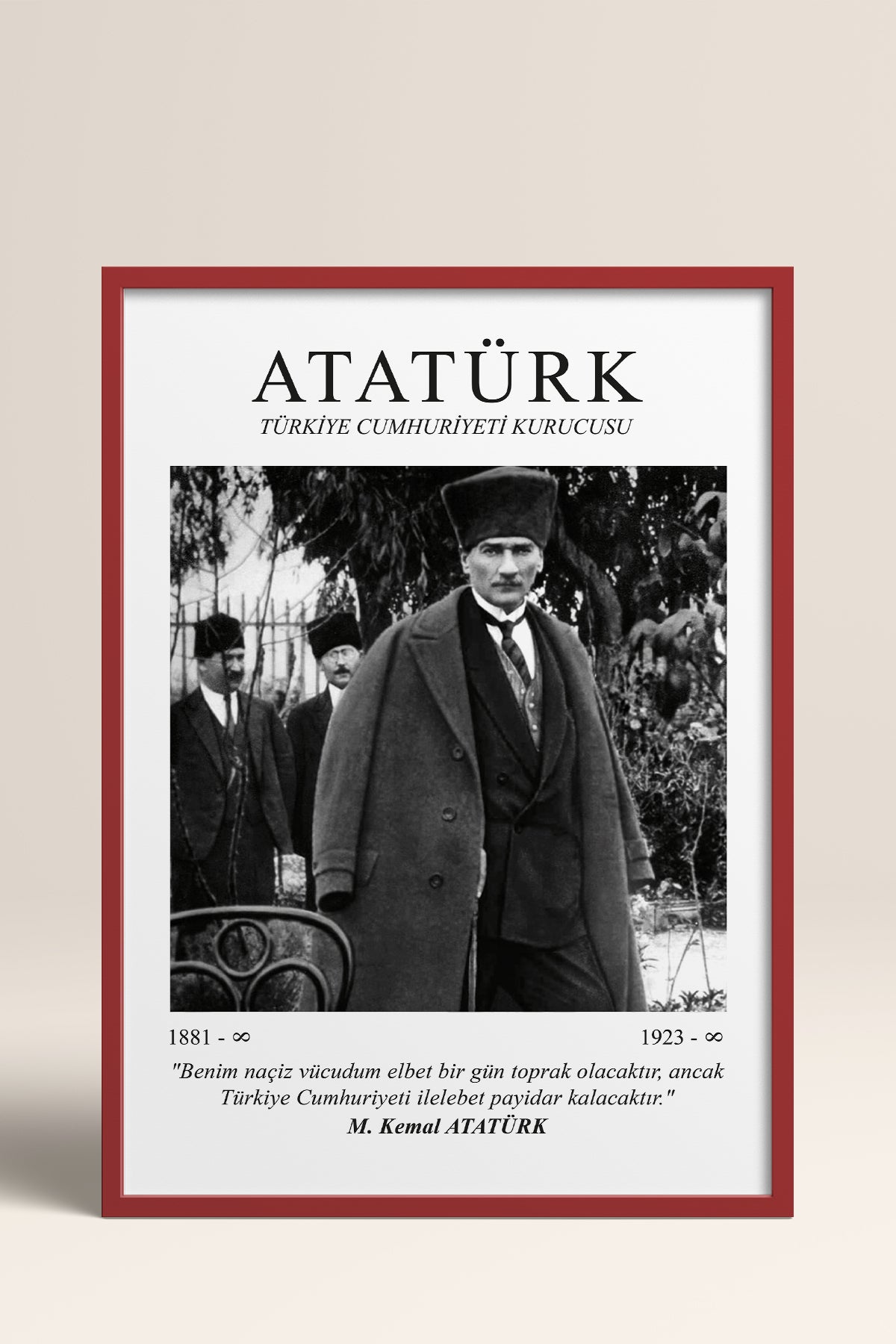 HOMEPACK Ahşap Çerçeveli Tablo Çerçeveli Poster Sanatsal Modern Duvar Dekoru ATA-05