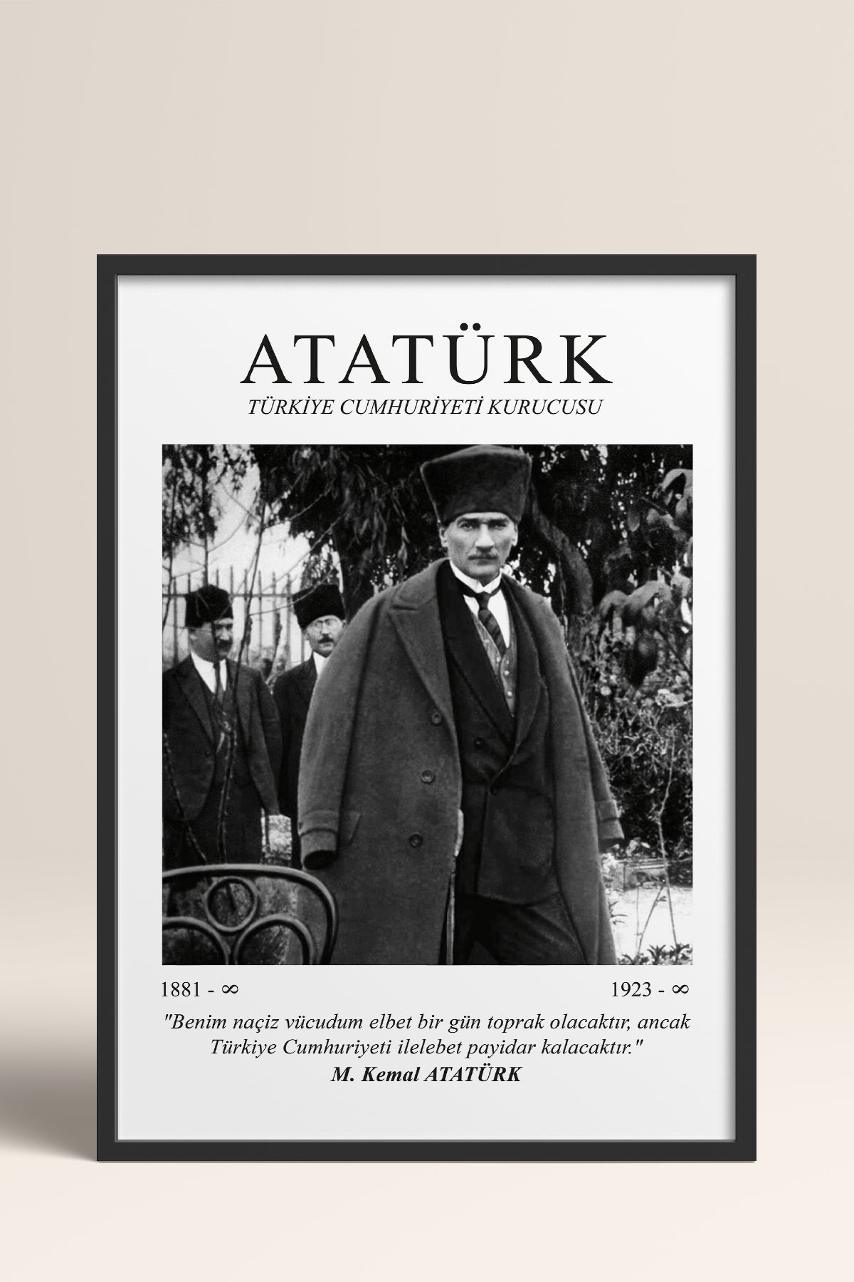 HOMEPACK Ahşap Çerçeveli Tablo Çerçeveli Poster Sanatsal Modern Duvar Dekoru ATA-05