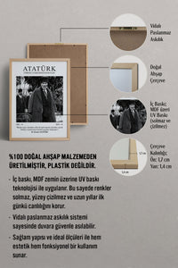 HOMEPACK Ahşap Çerçeveli Tablo Çerçeveli Poster Sanatsal Modern Duvar Dekoru ATA-05
