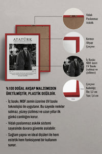 HOMEPACK Ahşap Çerçeveli Tablo Çerçeveli Poster Sanatsal Modern Duvar Dekoru ATA-05