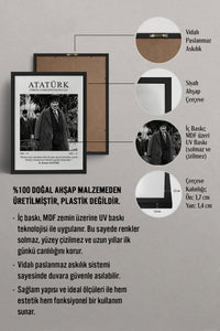 HOMEPACK Ahşap Çerçeveli Tablo Çerçeveli Poster Sanatsal Modern Duvar Dekoru ATA-05