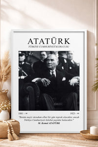 HOMEPACK Ahşap Çerçeveli Tablo Çerçeveli Poster Sanatsal Modern Duvar Dekoru ATA-06