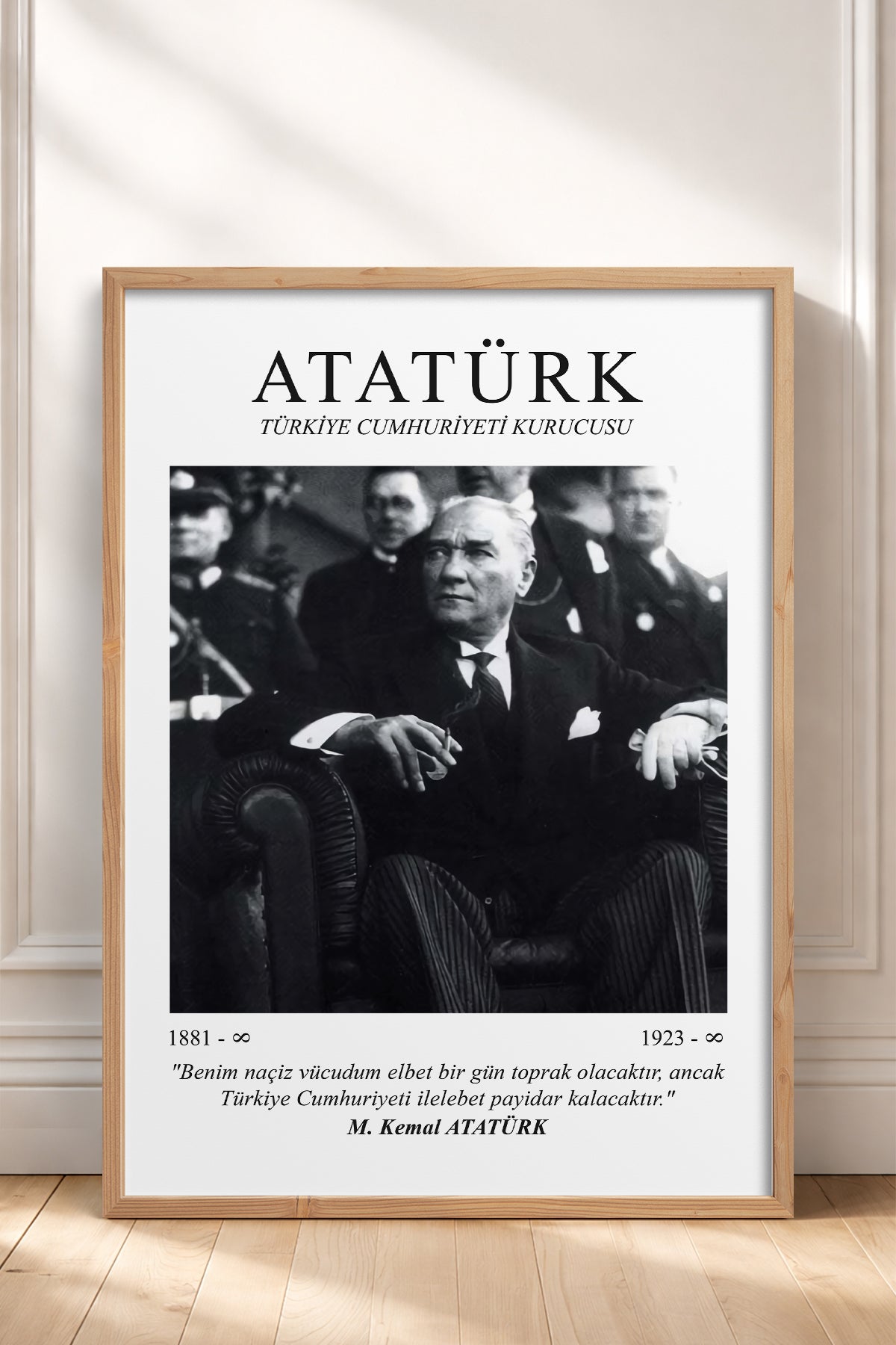 HOMEPACK Ahşap Çerçeveli Tablo Çerçeveli Poster Sanatsal Modern Duvar Dekoru ATA-06