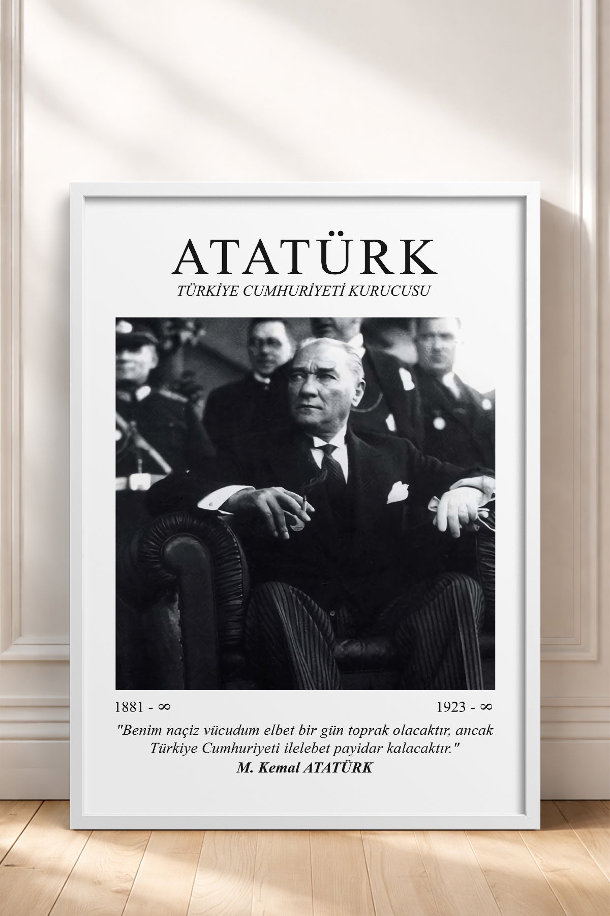 HOMEPACK Ahşap Çerçeveli Tablo Çerçeveli Poster Sanatsal Modern Duvar Dekoru ATA-06