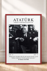 HOMEPACK Ahşap Çerçeveli Tablo Çerçeveli Poster Sanatsal Modern Duvar Dekoru ATA-06