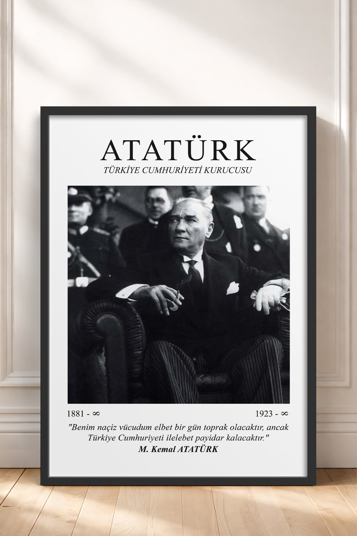 HOMEPACK Ahşap Çerçeveli Tablo Çerçeveli Poster Sanatsal Modern Duvar Dekoru ATA-06