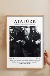 HOMEPACK Ahşap Çerçeveli Tablo Çerçeveli Poster Sanatsal Modern Duvar Dekoru ATA-06