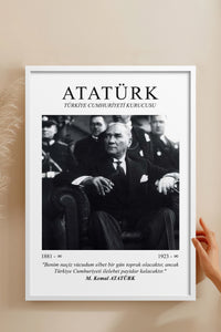 HOMEPACK Ahşap Çerçeveli Tablo Çerçeveli Poster Sanatsal Modern Duvar Dekoru ATA-06