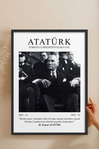 HOMEPACK Ahşap Çerçeveli Tablo Çerçeveli Poster Sanatsal Modern Duvar Dekoru ATA-06