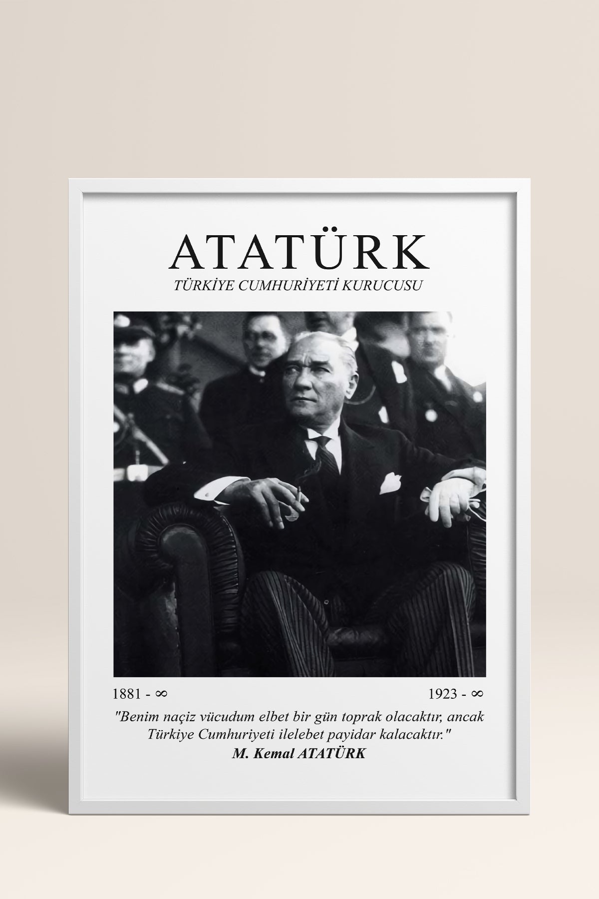 HOMEPACK Ahşap Çerçeveli Tablo Çerçeveli Poster Sanatsal Modern Duvar Dekoru ATA-06