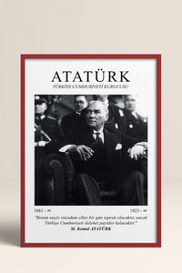HOMEPACK Ahşap Çerçeveli Tablo Çerçeveli Poster Sanatsal Modern Duvar Dekoru ATA-06