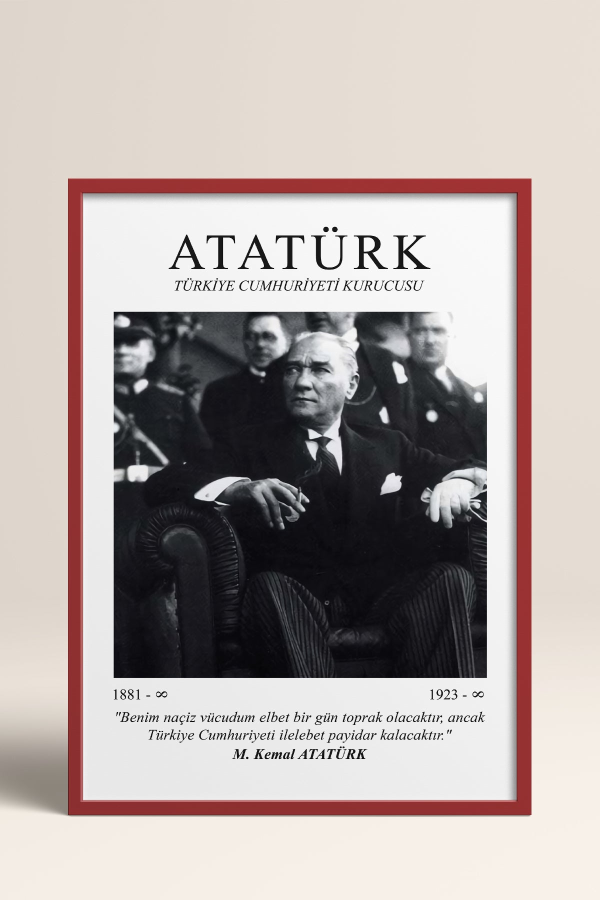 HOMEPACK Ahşap Çerçeveli Tablo Çerçeveli Poster Sanatsal Modern Duvar Dekoru ATA-06