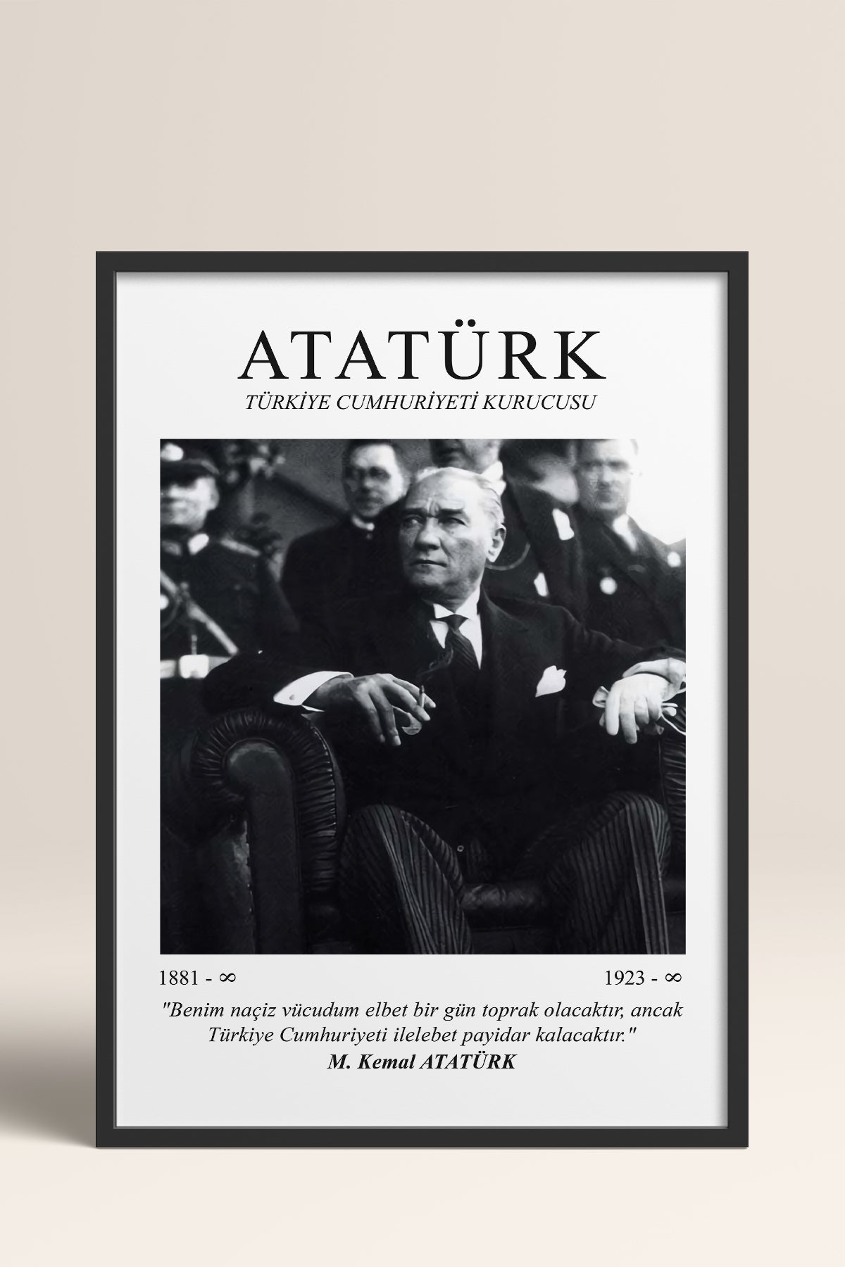 HOMEPACK Ahşap Çerçeveli Tablo Çerçeveli Poster Sanatsal Modern Duvar Dekoru ATA-06