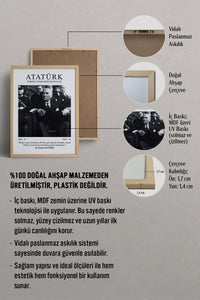 HOMEPACK Ahşap Çerçeveli Tablo Çerçeveli Poster Sanatsal Modern Duvar Dekoru ATA-06