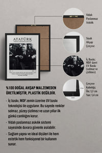 HOMEPACK Ahşap Çerçeveli Tablo Çerçeveli Poster Sanatsal Modern Duvar Dekoru ATA-06