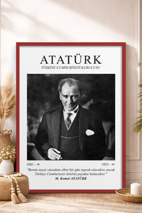 HOMEPACK Ahşap Çerçeveli Tablo Çerçeveli Poster Sanatsal Modern Duvar Dekoru ATA-07