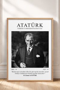 HOMEPACK Ahşap Çerçeveli Tablo Çerçeveli Poster Sanatsal Modern Duvar Dekoru ATA-07