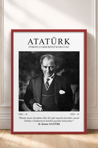 HOMEPACK Ahşap Çerçeveli Tablo Çerçeveli Poster Sanatsal Modern Duvar Dekoru ATA-07