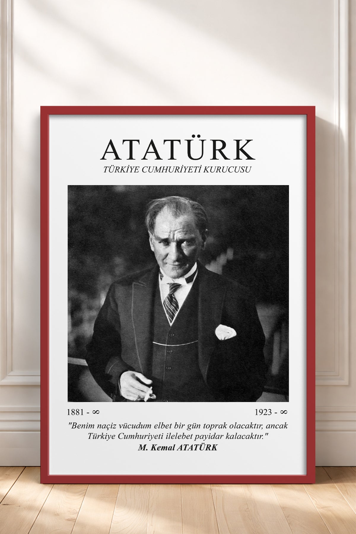 HOMEPACK Ahşap Çerçeveli Tablo Çerçeveli Poster Sanatsal Modern Duvar Dekoru ATA-07