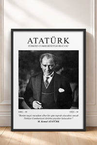 HOMEPACK Ahşap Çerçeveli Tablo Çerçeveli Poster Sanatsal Modern Duvar Dekoru ATA-07