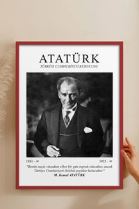 HOMEPACK Ahşap Çerçeveli Tablo Çerçeveli Poster Sanatsal Modern Duvar Dekoru ATA-07