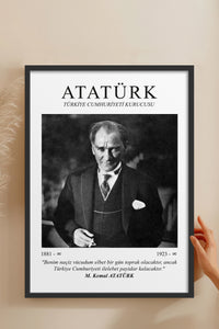 HOMEPACK Ahşap Çerçeveli Tablo Çerçeveli Poster Sanatsal Modern Duvar Dekoru ATA-07