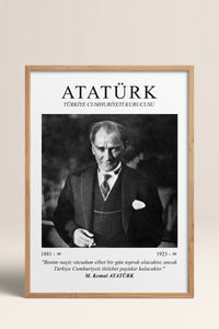 HOMEPACK Ahşap Çerçeveli Tablo Çerçeveli Poster Sanatsal Modern Duvar Dekoru ATA-07
