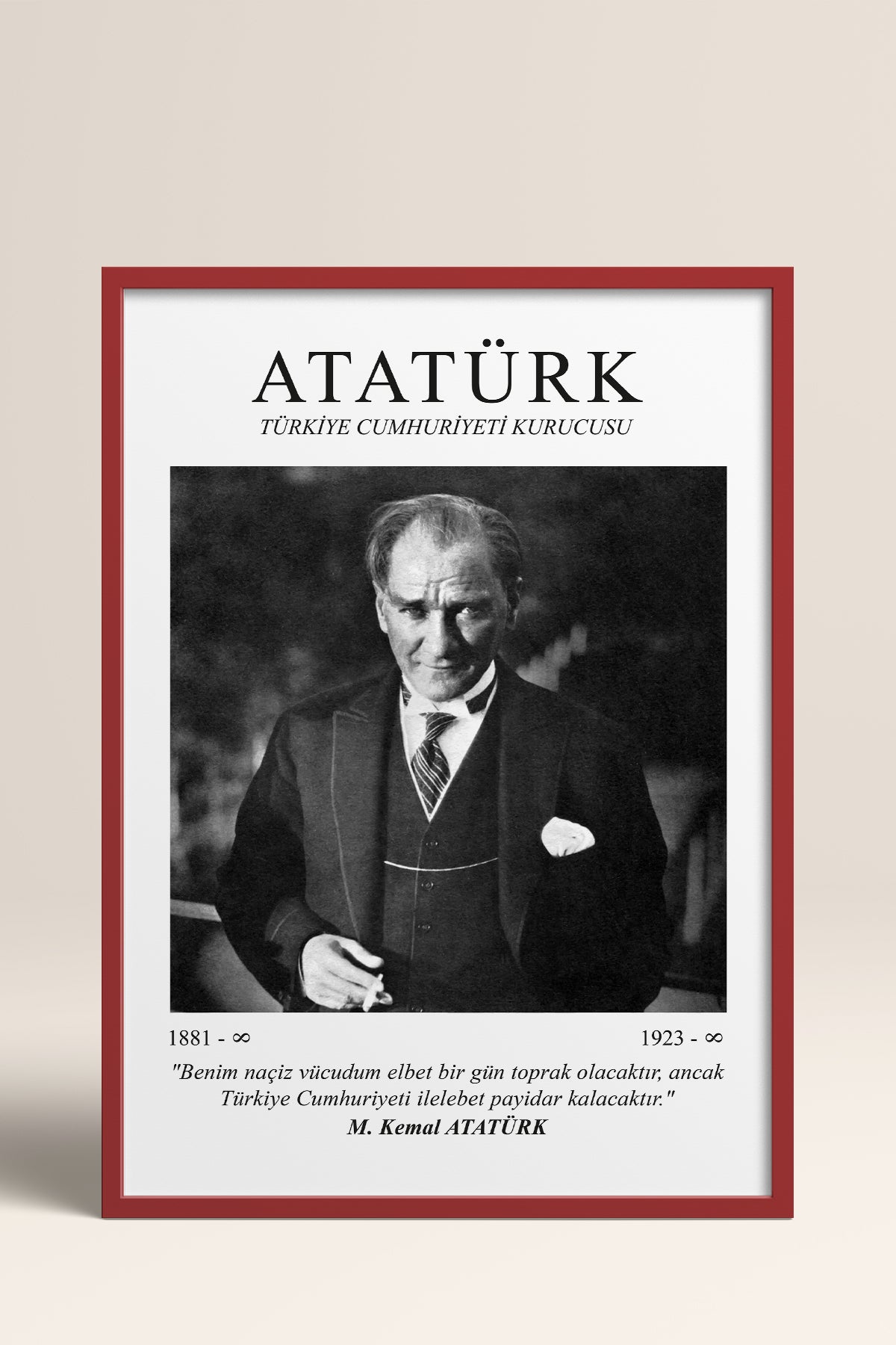 HOMEPACK Ahşap Çerçeveli Tablo Çerçeveli Poster Sanatsal Modern Duvar Dekoru ATA-07