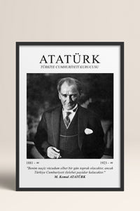 HOMEPACK Ahşap Çerçeveli Tablo Çerçeveli Poster Sanatsal Modern Duvar Dekoru ATA-07
