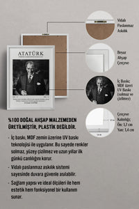 HOMEPACK Ahşap Çerçeveli Tablo Çerçeveli Poster Sanatsal Modern Duvar Dekoru ATA-07