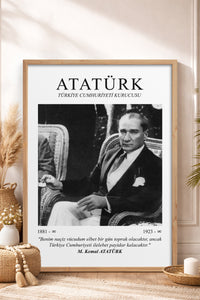 HOMEPACK Ahşap Çerçeveli Tablo Çerçeveli Poster Sanatsal Modern Duvar Dekoru ATA-08
