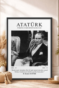 HOMEPACK Ahşap Çerçeveli Tablo Çerçeveli Poster Sanatsal Modern Duvar Dekoru ATA-08