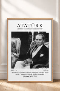 HOMEPACK Ahşap Çerçeveli Tablo Çerçeveli Poster Sanatsal Modern Duvar Dekoru ATA-08